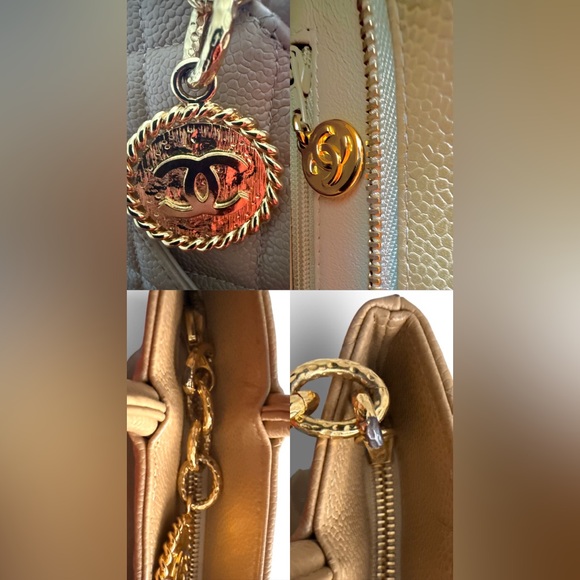 Chanel Medallion Tote Beige Caviar Gold HW - Picture 6 of 10